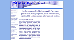 Desktop Screenshot of materdecorcarmeli.it