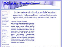Tablet Screenshot of materdecorcarmeli.it